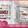 Family Word Art Block Typography Cutting File - Image 2